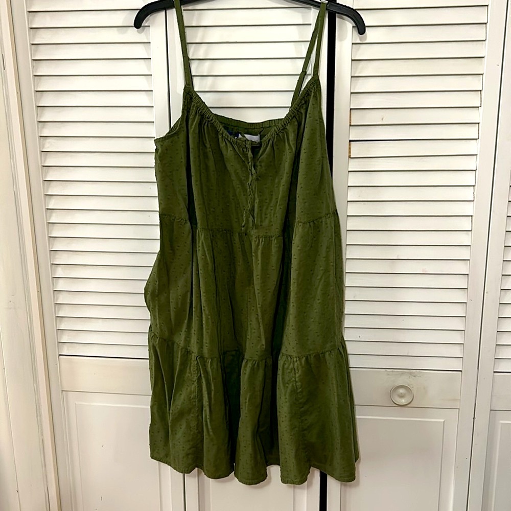 Old Navy Green Spaghetti Strap Dress
